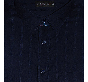 Cairon Self Stripe Shirt Blue