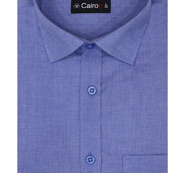 Cairon Self Check Shirt Blue