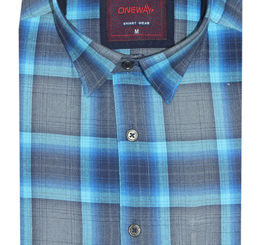 Oneway Check Shirt Blue