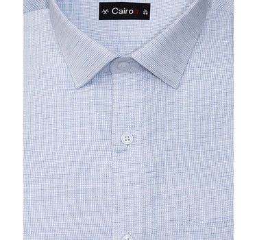 Solid Jute Shirt Blue