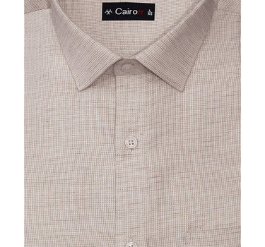 Solid Jute Shirt Khaki