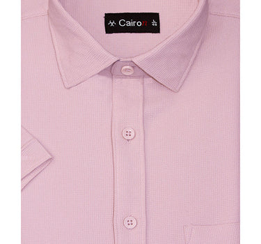 Self Structured Shirt Pink